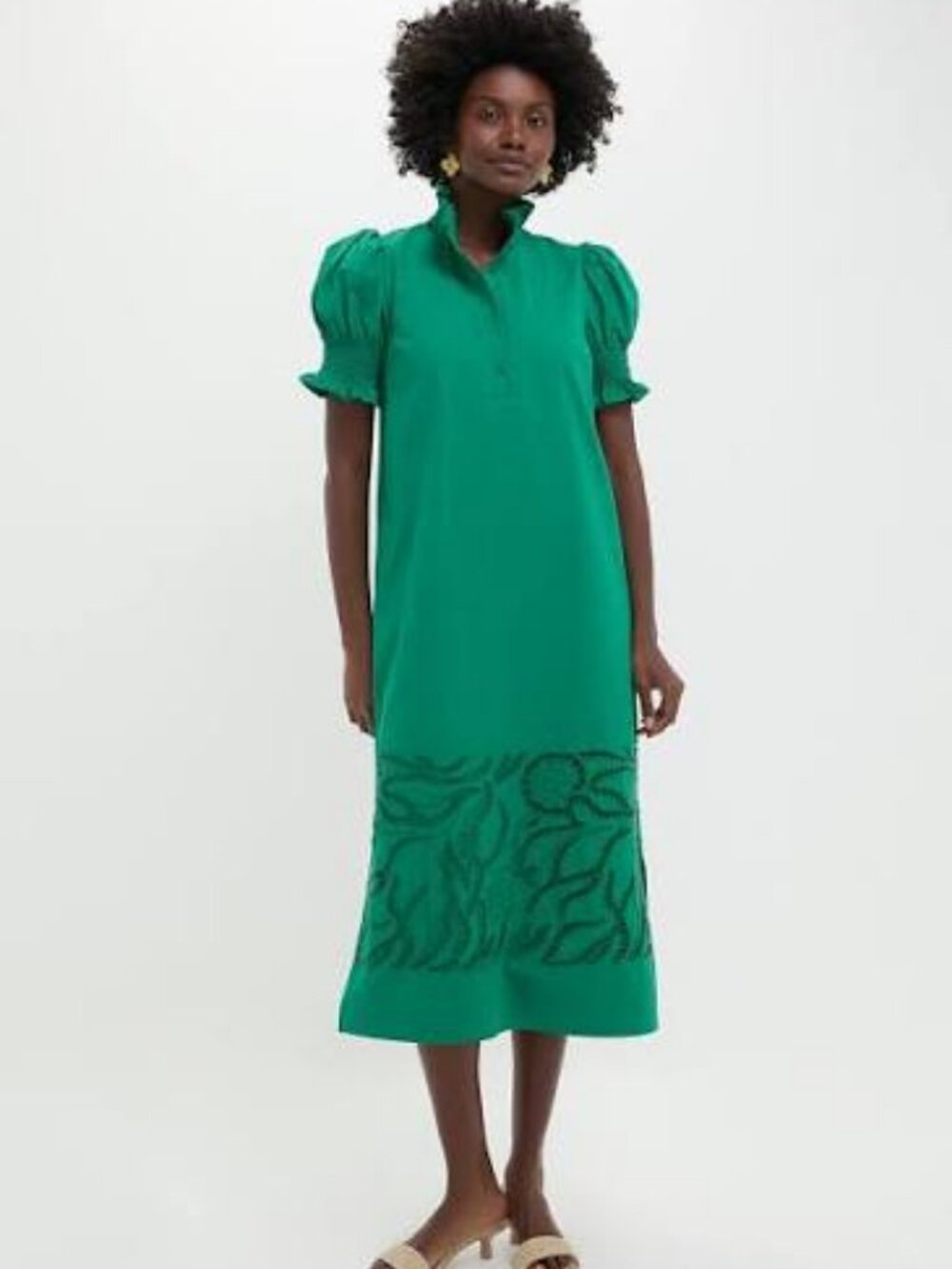 Hyacinth House Emerald Green Eliza Midi Dress